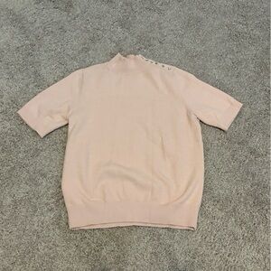Ann Taylor Medium Light Pink SS Turtleneck Sweater LIKE NEW